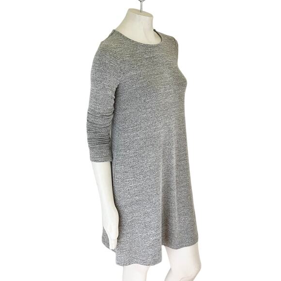 GAP Metallic Stretch Knit Long Sleeve Shift Dress in Heather Gray Gold SZ XS - Picture 5 of 10